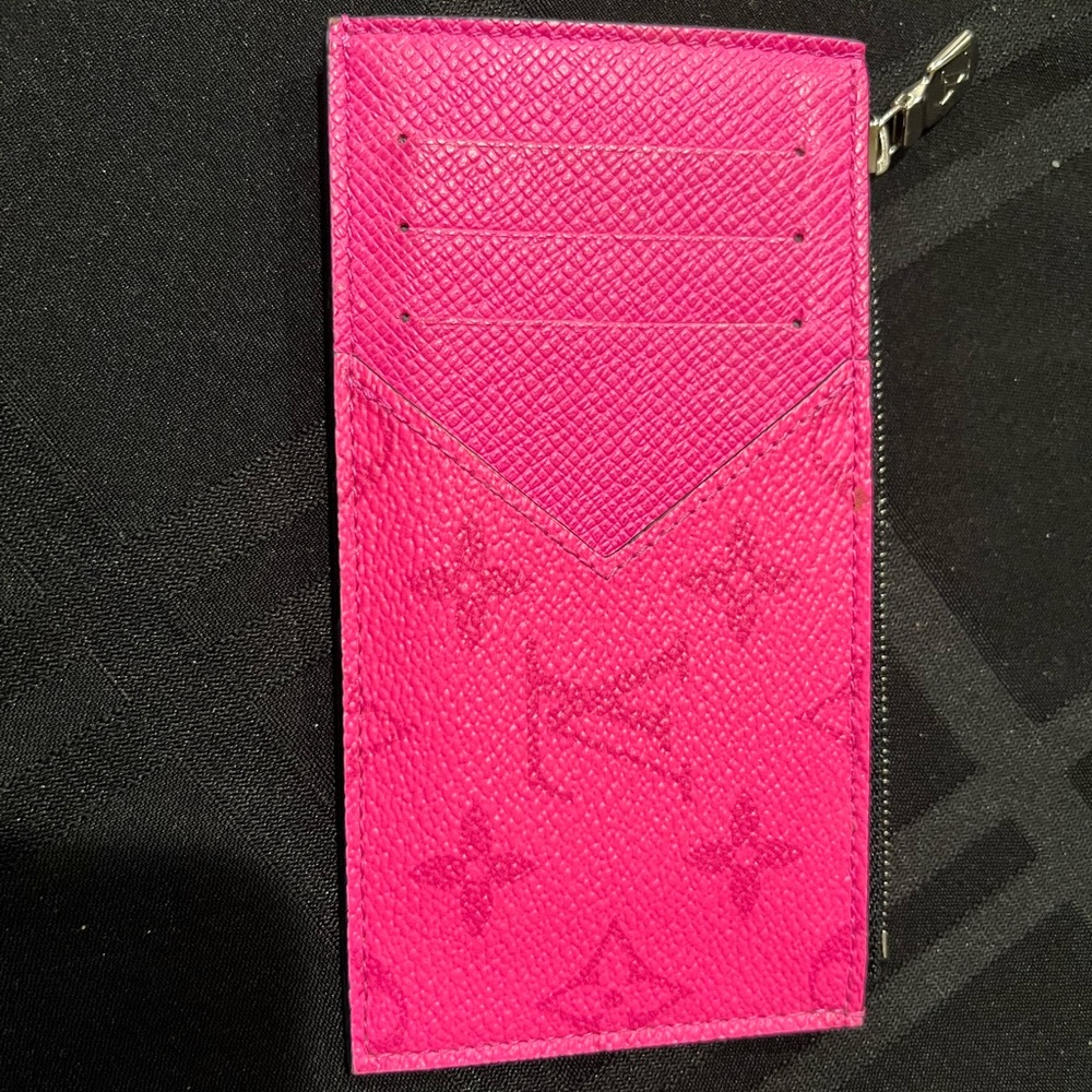 Louis Vuitton Taigarama Fuchsia Coin Card Holder